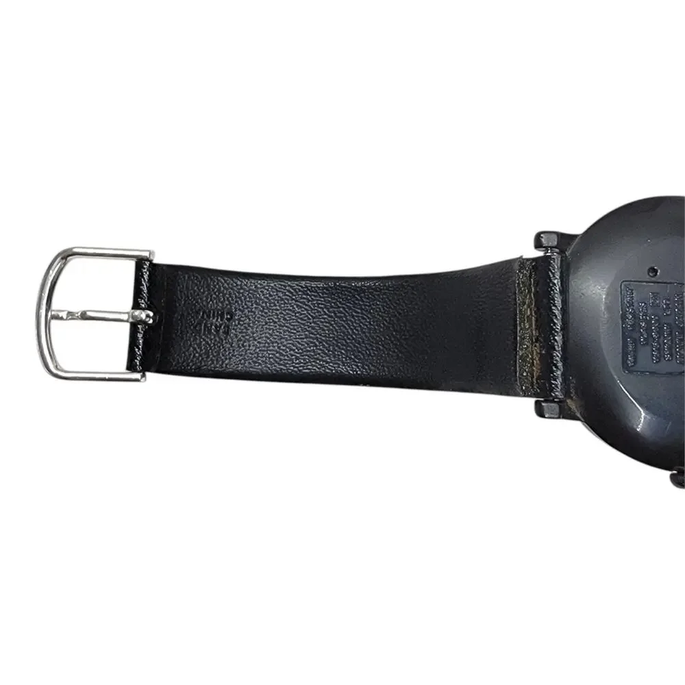 Vintage Lorus Disney Goofy Backwards Reverse Dial Analog Watch Black Running